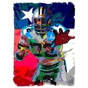 Ed Too Tall Jones Dallas Cowboys Football Sports Poster Print Wall Art 18x24